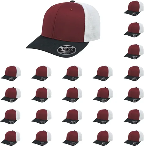 Miniatura 80 de Cap America i8502 Flexfit 110 Premium - Gorra de camionero de perfil medio con 6 paneles de malla trasera con protección UV y cierre ajustable Azul