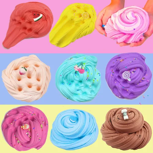 Miniatura 2 de Kit de slime de mantequilla para niñas y niños, paquete de 11 con aroma, elástico y antiadherente, juguete para aliviar el estrés, regalo