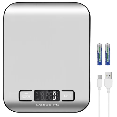 Miniatura 13 de Báscula de envío digital, panel de acero inoxidable, báscula postal portátil precisa para paquetes, pequeñas empresas, cocina, alimentos, hecha a