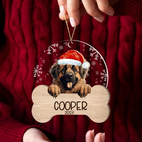 Miniatura 145 de Nazenti American Pit Bull Terrier Adorno de Navidad, adorno de perro fotográfico, adorno de perro personalizado, adornos de fotos de madera