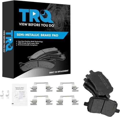 Miniatura 186 de TRQ Pastillas de freno delanteras semi metálicas compatibles con Ford Expedition 2018-2021 F-150 2018-2020 Lincoln Navigator 2018-2022
