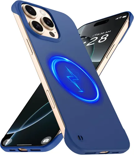 Miniatura 44 de GRECAZO Funda magnética delgada para iPhone 15 Plus de 6.7 pulgadas (2023), ultrafina, ligera, duradera, sin marco, mate, rígida, MagSafe con anillo