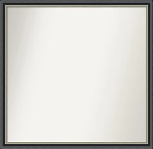 Miniatura 30 de Amanti Art Espejo de baño negro para sobre el fregadero, 23 x 23 pulgadas, espejo cuadrado negro Ashton, marco de madera tradicional mediano, se