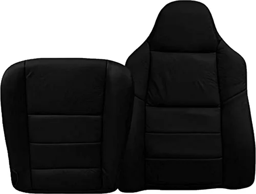 Miniatura 17 de 2003 2004 2005 2006 2007 Ford F250 F350 Lariat Funda de Asiento de Cuero Sintético Reemplazo, Fundas de Asiento de Vinilo para Ford F250 F350 Negro