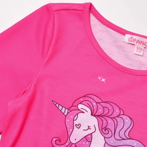 Miniatura 66 de QPANCY Conjunto de pijamas a juego para niñas y muñecas, pijamas de manga larga para otoño e invierno