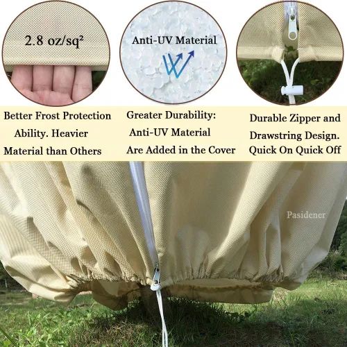 Miniatura 2 de Cubiertas para plantas, protección contra la congelación, 2.8 onzas, 1 paquete de 90 x 75 pulgadas, cubiertas de árboles de invierno, mantas
