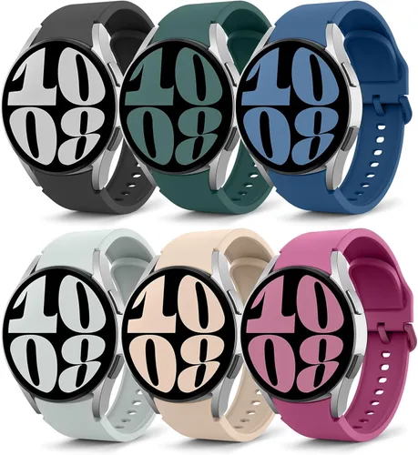 Miniatura 19 de MoKo Correa sin huecos compatible con Samsung Galaxy Watch 7 6 5 4 FE Band 40mm 44mm/Watch 5 Pro 45mm/6 4 Classic 43mm 47mm 42mm 46mm, correa Azul