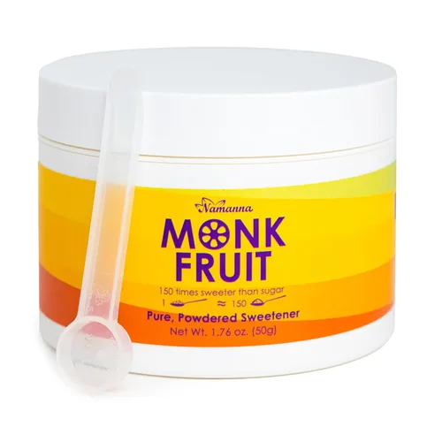 NAMANNA Edulcorante puro de frutas de monje, cero calorías, cero carbohidratos, seguro para paleo (25% Mogroside V, 1.76 oz, 1000 porciones)