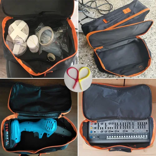 Miniatura 6 de Bolsa de herramientas, bolsa Oxford impermeable, organizadores y almacenamiento multiusos, bolsas pequeñas de herramientas metálicas