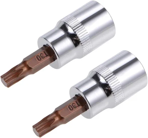 Miniatura 4 de uxcell 2 unidades de 3/8 pulgadas x T20 Torx broca zócalo, brocas de acero S2 CR-V, 1.496 in de longitud, uso con llave de trinquete, barra