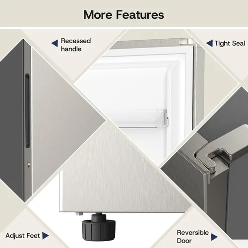 Miniatura 8 de Upstreman Congelador vertical de 14.0 pies cúbicos, congelador convertible con control electrónico inteligente, sin escarcha, Energy Star