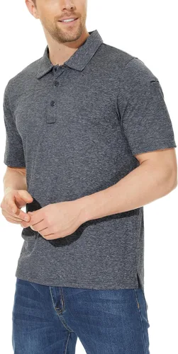 Miniatura 5 de TACVASEN Men's Golf Polo Shirts Short Sleeve Quick Dry Collared Casual Shirt with Buttons PerformanceT-Shirt