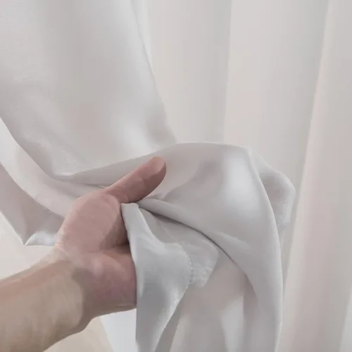 Miniatura 3 de Cortinas Transparentes de Ventana con Pliegues Pellizco Color Beige de 96 Pulgadas de Largo, 2 Paneles, Terciopelo de Lujo Suave al Tacto Opaco