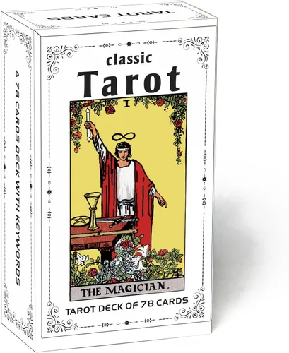 Tarjetas de tarot clásicas para principiantes, juego de 78 cartas, baraja de tarot de aprendizaje con significados, no necesita libro guía, juego de