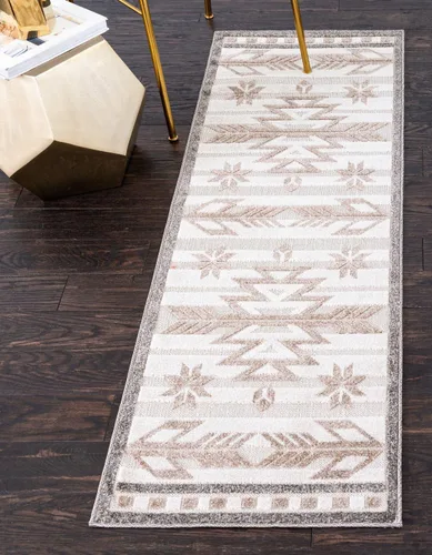 Miniatura 10 de Unique Loom Outdoor Modern Collection - Alfombra de área - Albuquerque (2' x 3' 1" Rectángulo Beige/Marrón)