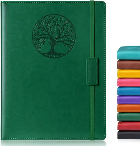 Miniatura 31 de Biuwory Cuaderno diario con líneas para mujeres y hombres, 256 páginas, tamaño A5, de cuero de tapa dura para escribir, viajes, negocios, trabajo