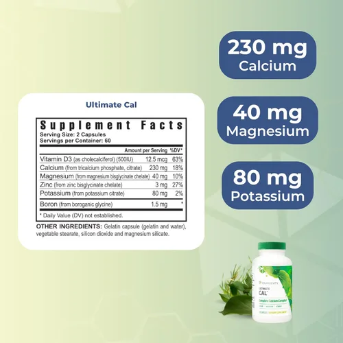 Miniatura 3 de Youngevity Ultimate Cal - Suplemento para la salud ósea de calcio y magnesio con D-3, zinc, potasio, boro, altamente absorbible, soporte