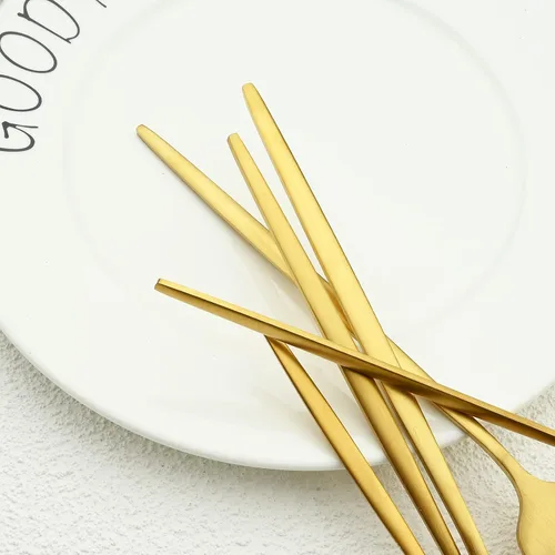 Miniatura 6 de Juego de cubiertos de acero inoxidable de 36 piezas con acabado satinado y mango plano, juego de utensilios de cocina para 6, incluye cuchara