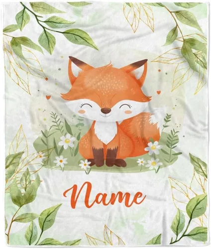 Miniatura 14 de Manta de bebé personalizada con nombre, linda flor de elefante, recién nacido, niña, niños, hija, multicolor 507