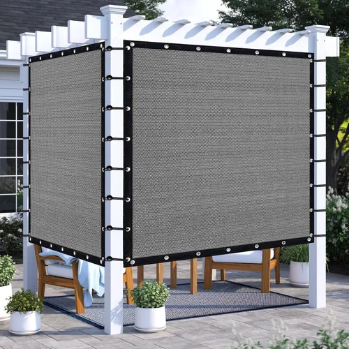 KANAGAWA Pergola - Toldo personalizable de 4 x 5 pies, para exteriores, con ojales, bloqueo del 90% de los rayos UV, pantalla de privacidad para