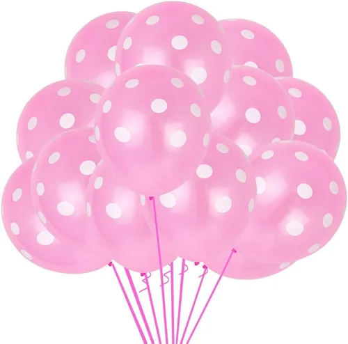 Miniatura 7 de TONIFUL 100 globos de lunares blancos y negros de 12 pulgadas, globos grandes de látex para fiestas, bodas, cumpleaños, festivales, decoración