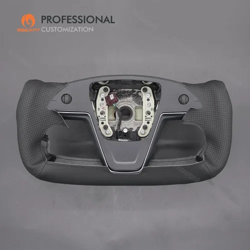 Miniatura 7 de MEWANT Funda para volante de automóvil de piel sintética cosida a mano para Tesla Yoke Model S Plaid 2021-2023/Model X 2021-2023, accesorios