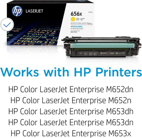 Miniatura 2 de HP Cartucho de tóner amarillo de alto rendimiento 656X Funciona Color LaserJet Enterprise M652, Serie M653 CF462X