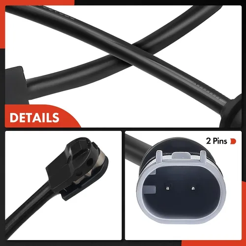 Miniatura 8 de A-Premium Sensores de desgaste de pastillas de freno de disco delanteras y traseras compatibles con BMW 528i, 535d, 535i, 550i, 640i, 650i