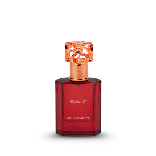 Swiss Arabian Rose 01 – Productos de lujo de Dubai – Fragancia personal EDP de larga duración y adictiva – Aroma seductor Signature – 1.7 onzas