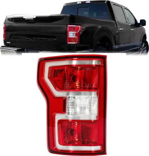 HECASA Luz trasera izquierda compatible con faros traseros Ford F-150 2018-2020 de repuesto para JL3Z-13405-H FO2800265C FO2800265 lente roja y