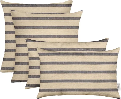 Miniatura 14 de RSH DECOR: Sunbrella Lumbar & Square Pillows Set of 4 20" x 12" & 17" x 17" Water & Fade-Resistant Fabric Outdoor Throw Pillows for Patio