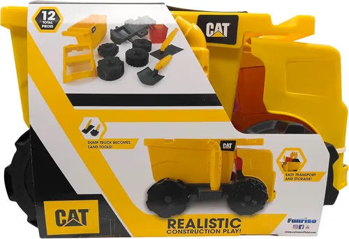 Miniatura 4 de CAT Juguetes de Construcción, Caja de Arena CAT, Juego de Camión Volquete con Accesorios de Arena, Para Niños a Partir de 3 Años