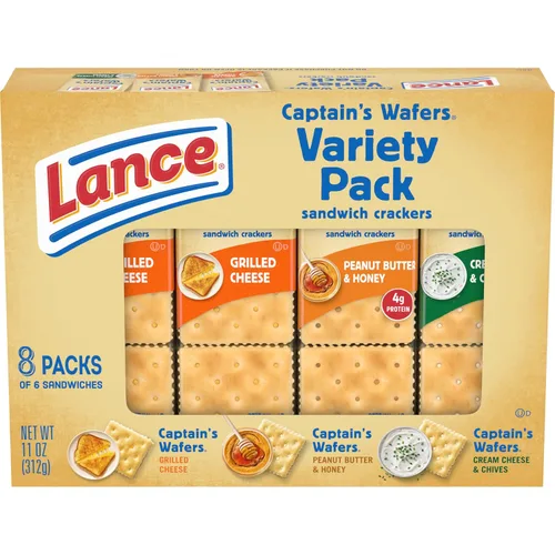 Miniatura 9 de Lance Captain Wafers - Sabor original, 2 paquetes individuales, 500 paquetes en total, 0.23 onzas cada uno