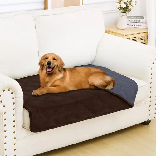 Miniatura 79 de Smiry Funda Impermeable para Cama de Perro, Manta Suave Reversible para Mascotas, Lavable a Prueba de Fugas para Gatos y Perros, Funda para Sofá