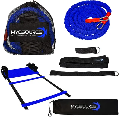 Kit de escalera para ejercicios de velocidad y agilidad, cable de velocidad de aceleración y escalera de entrenamiento de velocidad, mejora el juego