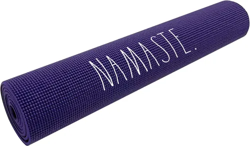 Miniatura 7 de Rae Dunn Tapete de yoga – Tapete de espuma de alta densidad para ejercicio y fitness para entrenamiento o estiramientos – Agarre antideslizante