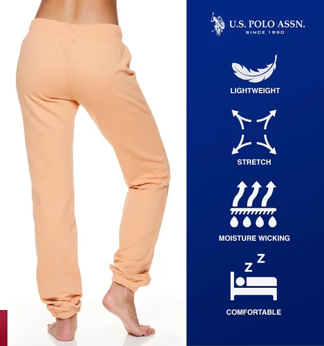 Miniatura 3 de U.S. Polo Assn. Pantalón pijama deportivo para mujer, esencial, de felpa francesa para dormir, descansar o correr