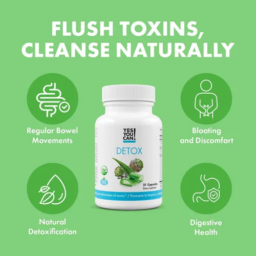 Miniatura 3 de Yes You Can! Natural Detox Pills - Limpieza diurética con electrolitos y vitaminas - Ayuda con la retención de agua - Sin gluten, 21 cápsulas