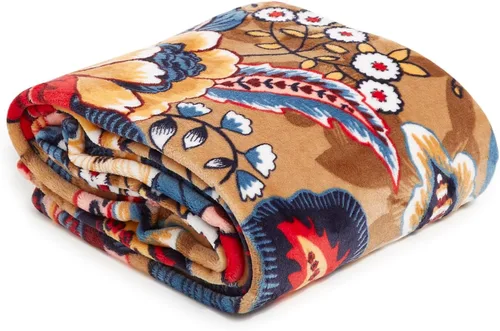Miniatura 37 de Vera Bradley Manta de felpa de forro polar Botánico Paisley Rosa