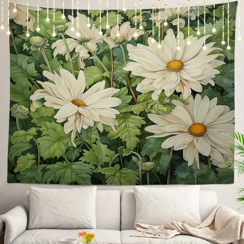 Miniatura 52 de Shrahala Tapiz de pared con paisaje de lago de otoño, bosque amarillo, para colgar en la pared, tapiz grande, decoración de fibra de poliéster