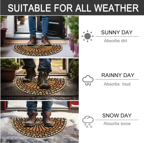Miniatura 6 de CHICHIC Entrance Door Mat Large 24 x 36 Inch Entry Way Doormat Front Door Rugs Outdoors Heavy Duty Welcome Mat Non Slip Rubber Back Low Profile for