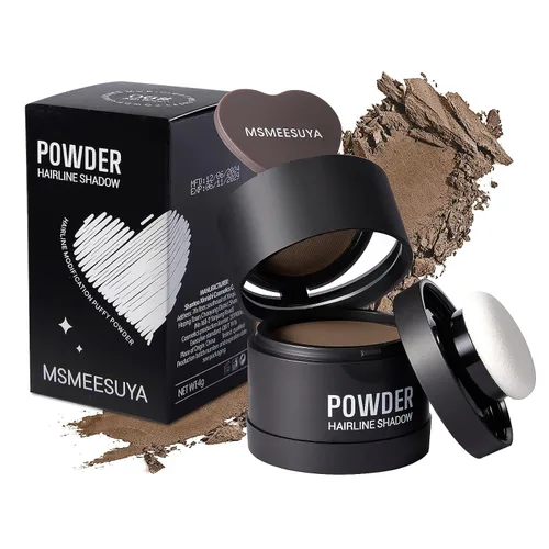 Polvo de línea capilar al instante, rellena polvo fino o de retoque de raíz, adelgazamiento del cabello al instante más grueso para retoque
