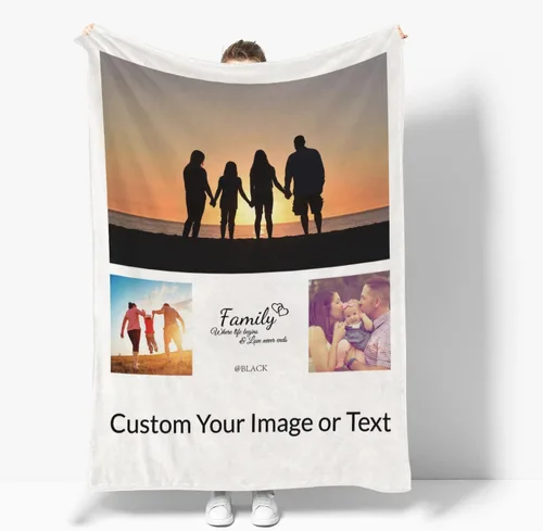 Miniatura 19 de Manta personalizada, mantas personalizadas con texto fotográfico, regalo divertido para amigos de mascotas, cumpleaños, Navidad Personalizado01