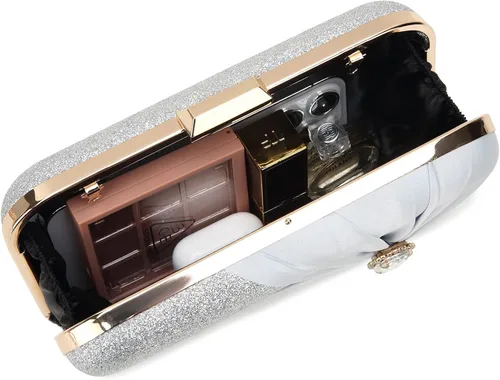 Miniatura 4 de Covelin Bolso de mano plisado de moda para mujer con bolso de noche de diamantes