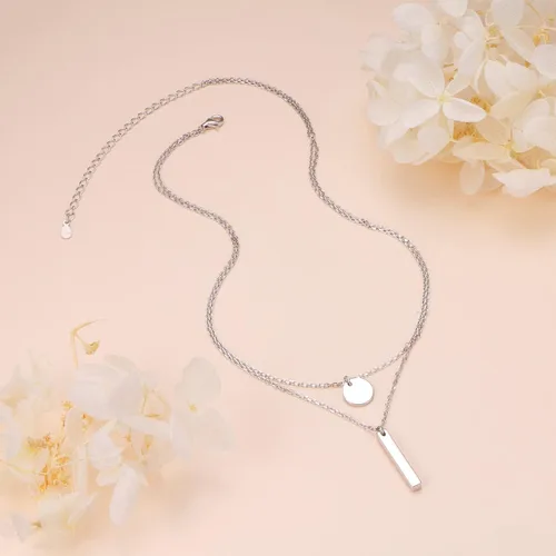 Miniatura 4 de Gargantilla ajustable de plata de ley S925 con colgante, joyería para mujeres y niñas.