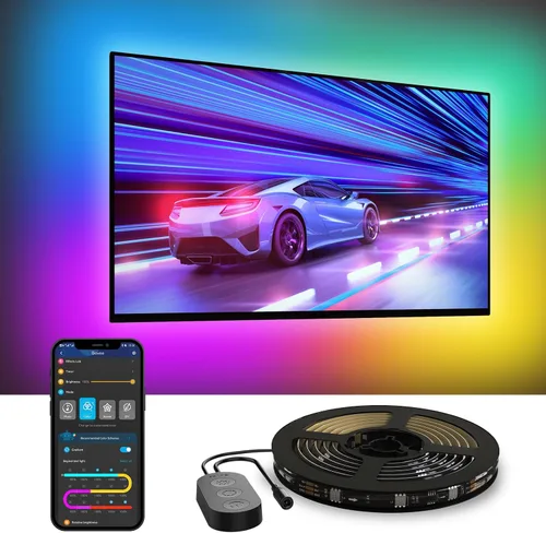 Miniatura 10 de Govee Retroiluminación LED para TV, tira de luces LED inteligentes RGBIC para televisores de 55 a 65 pulgadas, control de aplicación Bluetooth