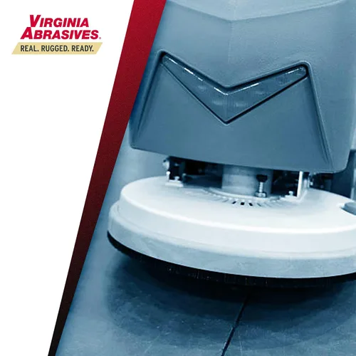 Miniatura 9 de Virginia Abrasives Almohadillas de mantenimiento de suelos blancas de 12 pulgadas, almohadillas no tejidas para limpieza orbital, almohadillas