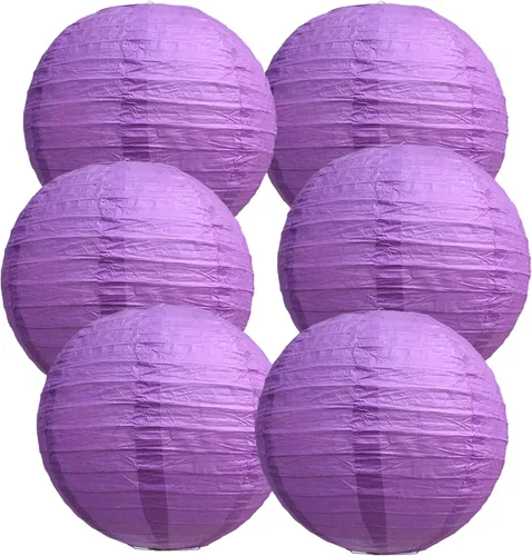 Miniatura 49 de BEISHIDA Faroles de Papel Blancos de 12 Pulgadas Decorativos Chinos/Japoneses Colgantes Redondos de Papel Lámparas para Cumpleaños, Bodas, Navidad