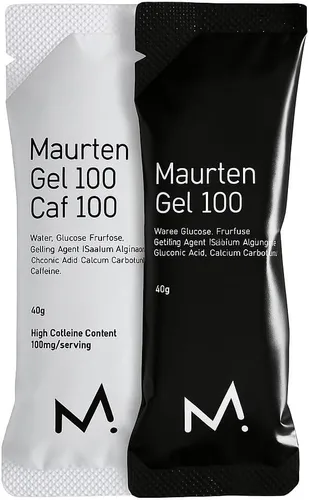 Maurten Caja de mezcla de gel 100 – Paquete de 6 unidades de 1.41 oz – 0.88 onzas de carbohidratos por porción – 4 Gel100 y 2 Gel100 CAF100 (100 mg