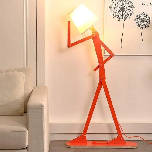 Miniatura 9 de Lámpara de pie mini de madera genial para sala de estar, dormitorio, mesita de noche - Luz decorativa de esquina para oficina, lámpara de lectura